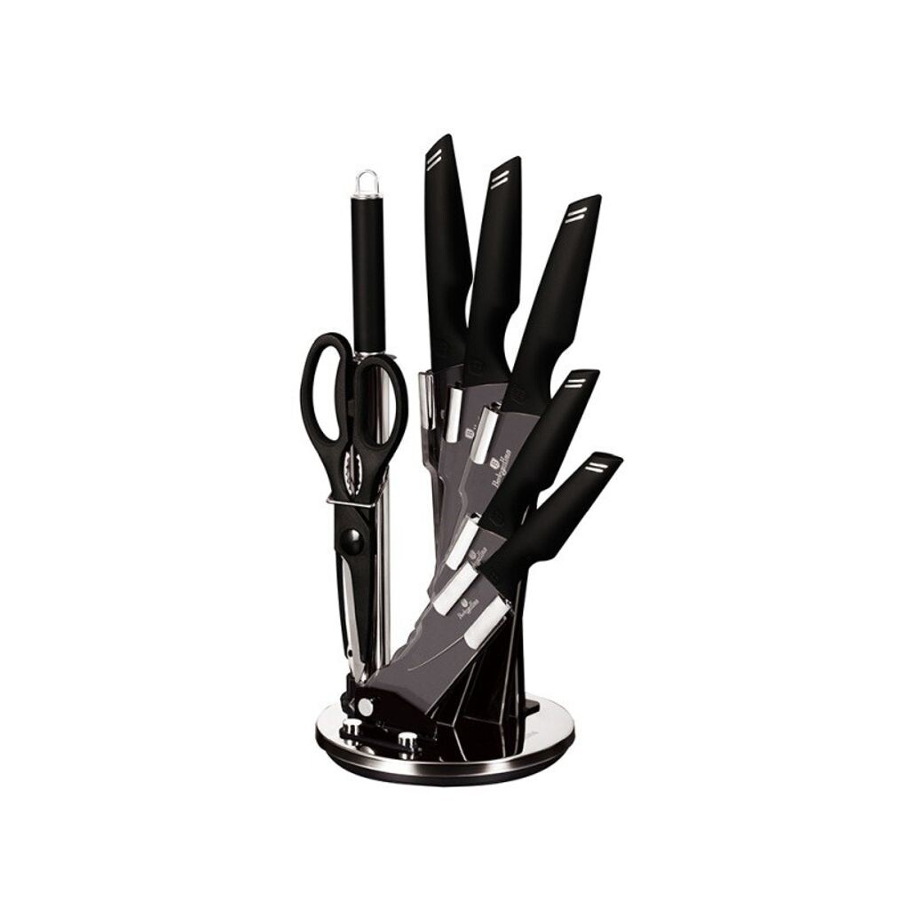 

Набор ножей BERLINGERHAUS на подставке 8 шт. Коллекция Black Silver