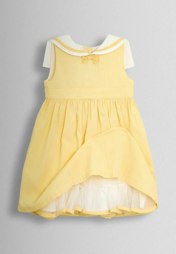Платье-Комбинезон в морскую полоску стандартного кроя Jojo Maman Bébé, Light Yellow — фото 3