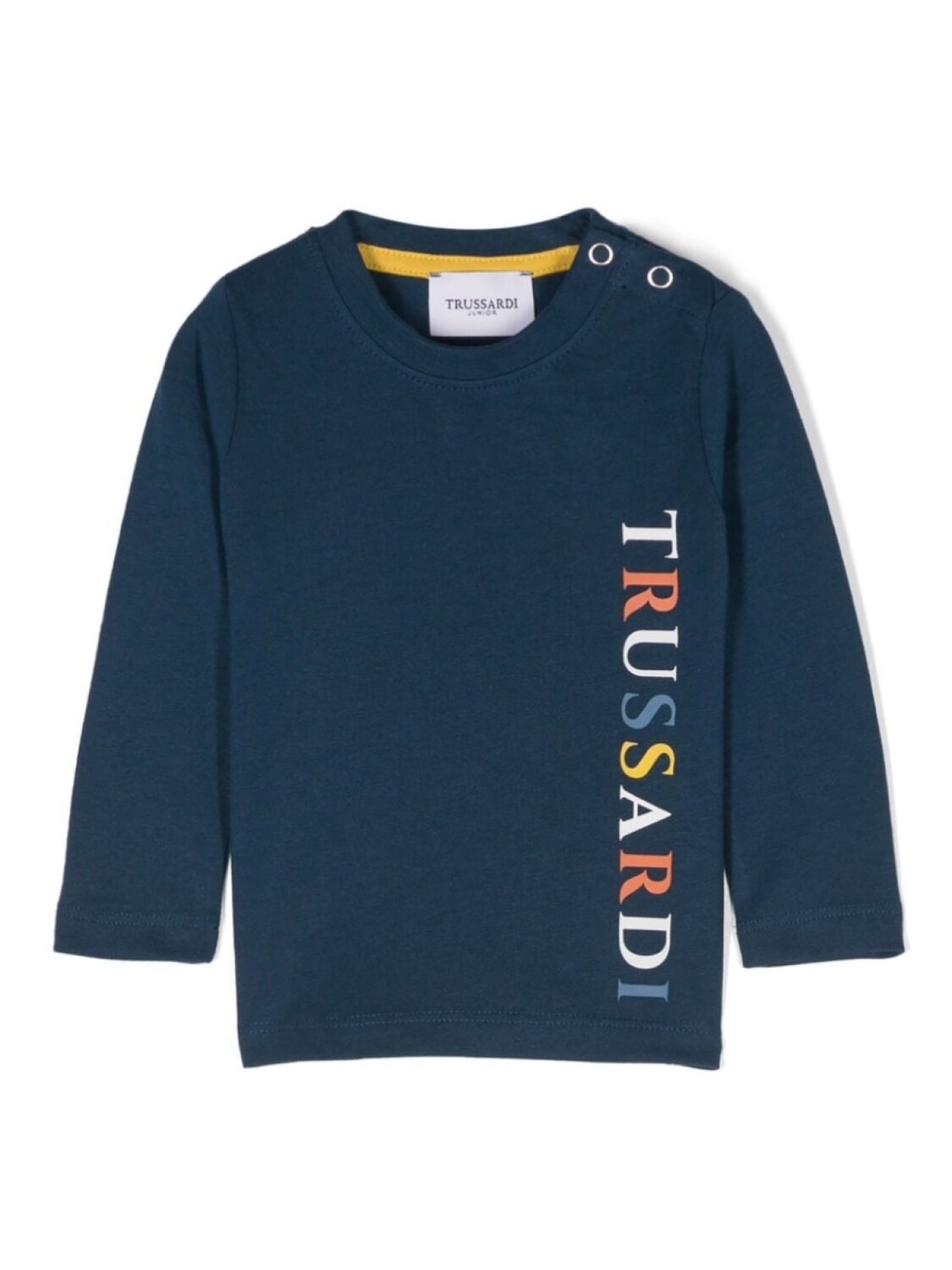 

TRUSSARDI JUNIOR футболка с прорезиненным логотипом, синий