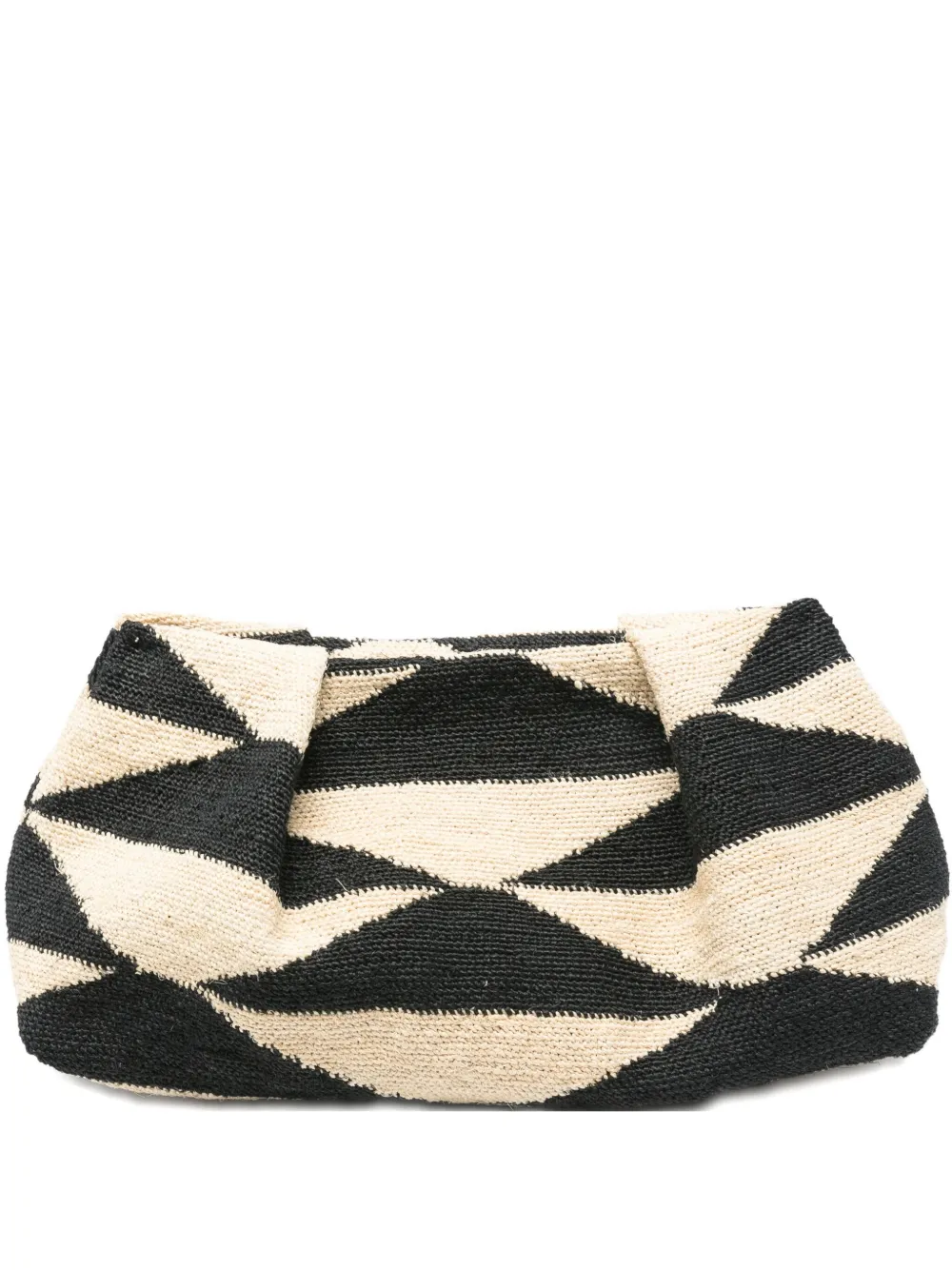 

Маленький геометрический клатч из сизаля Sensi Studio, нейтральный