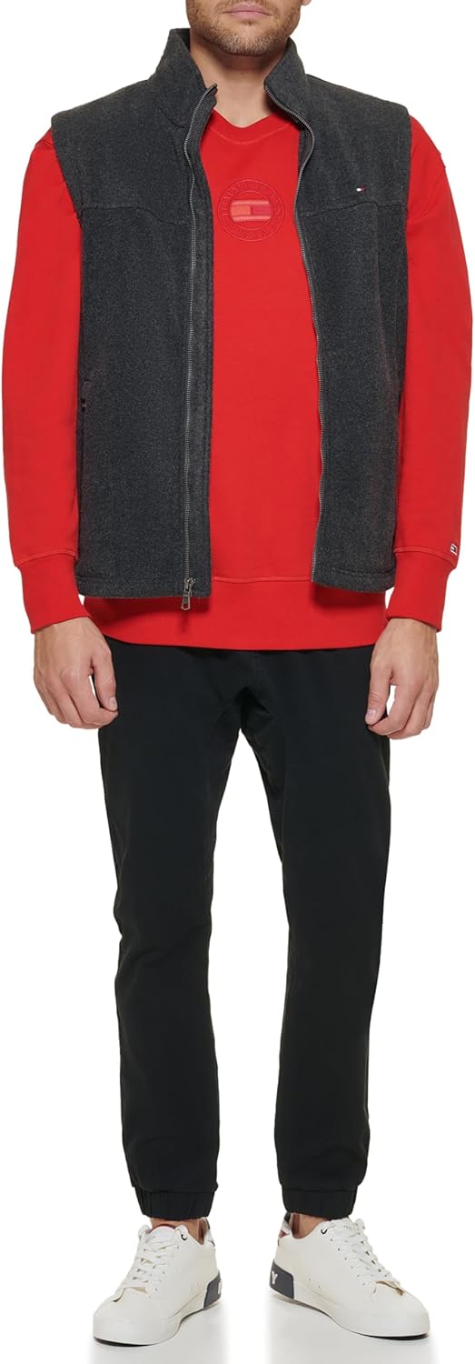 Легкий мужской жилет Tommy Hilfiger Polar Fleece, Charcoal — фото 4