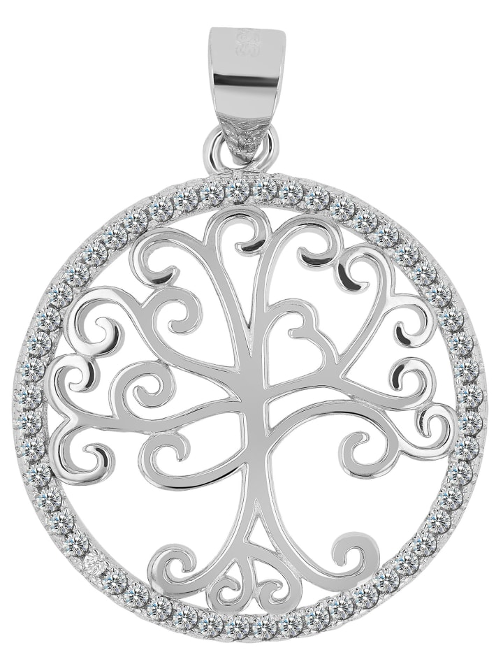 

Adeliás Женский кулон - кулон «Древо жизни» из серебра 925 пробы с кубическим цирконием в серебряной оправе