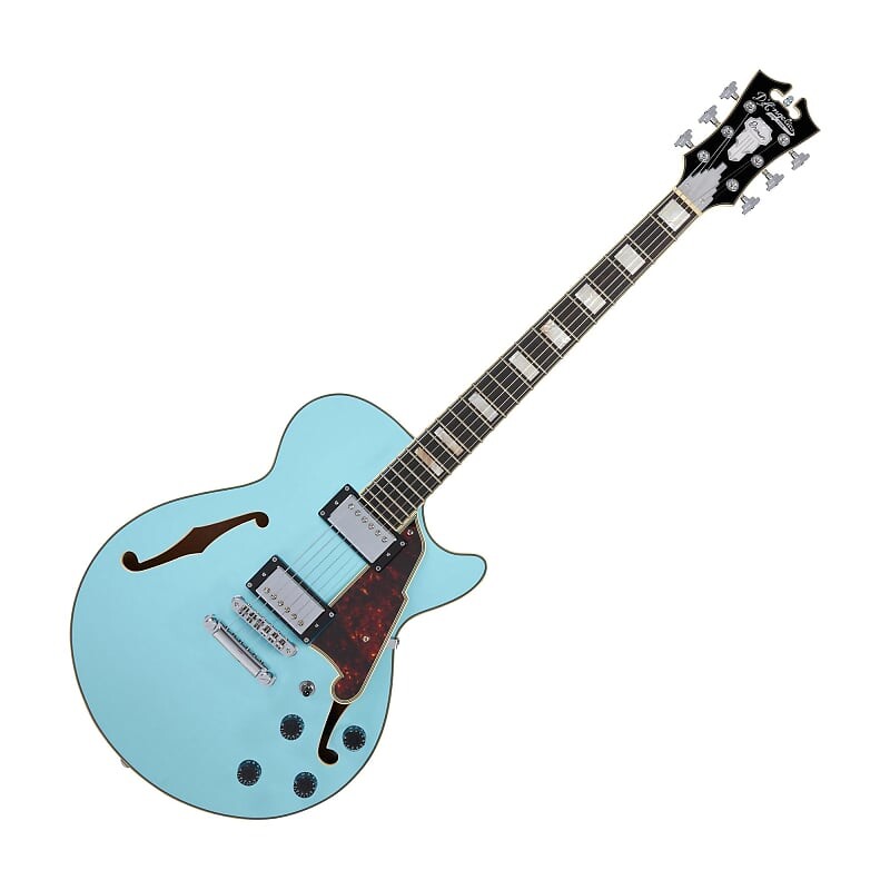 

Электрогитара D'Angelico DAPSSSKBCS Premier SS Semi Hollow Electric Guitar w/Stopbar Tailpiece, Sky Blue