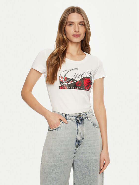 

Футболка обычного кроя W5RI03 J1314 Guess, белый