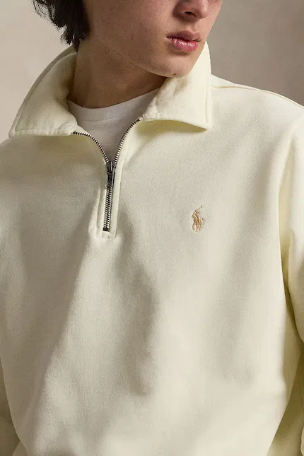 Свитер с воротником-стойкой Polo Ralph Lauren, бежевый — фото 4