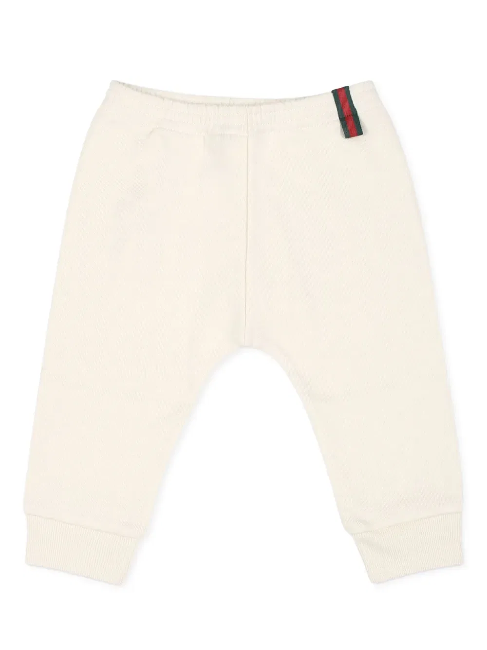 Брюки с полосками в виде сетки Gucci Kids, нейтральный
