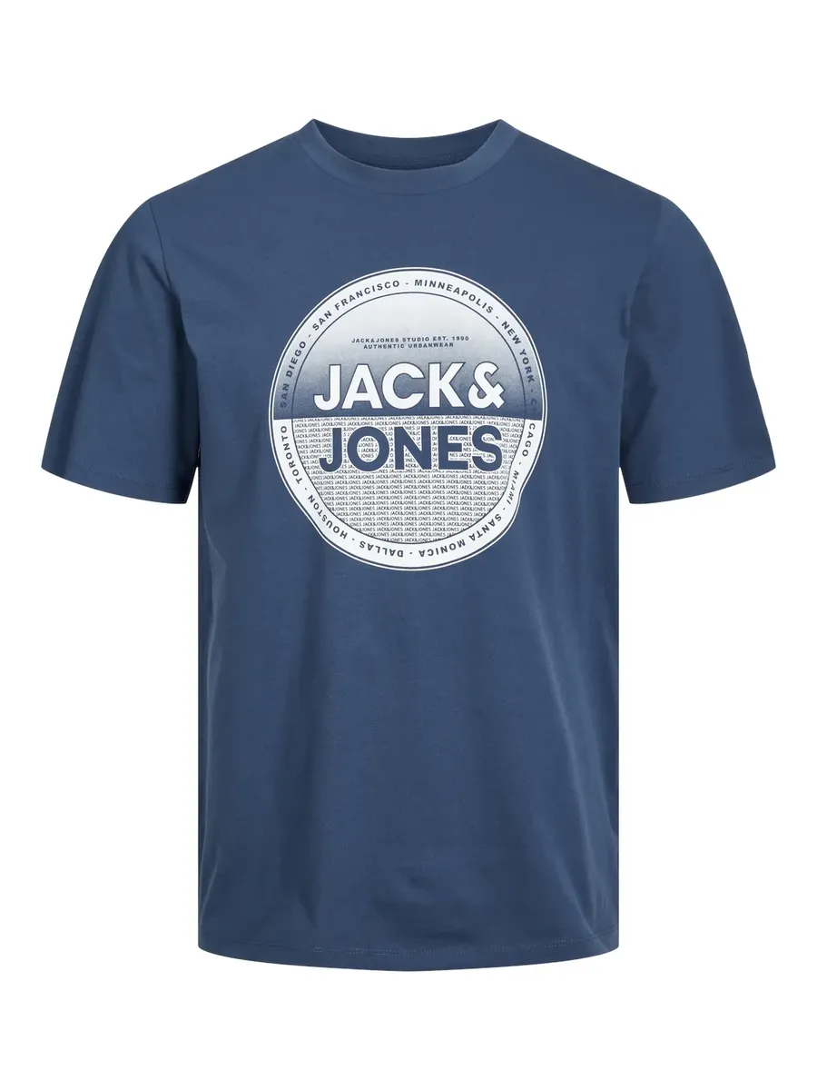 

Рубашка Jack & Jones с круглым вырезом "JJLOYD TEE SS CREW NECK", синий