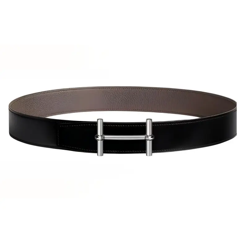 

HERMES Кожаный ремень из воловьей кожи, Black