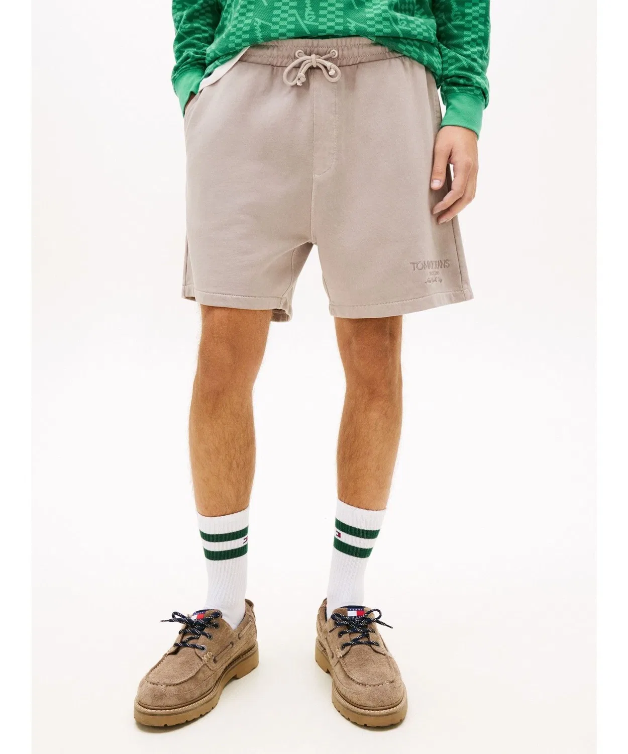 Пляжные шорты Tommy Hilfiger New Classics Beach Short из хлопка, серые