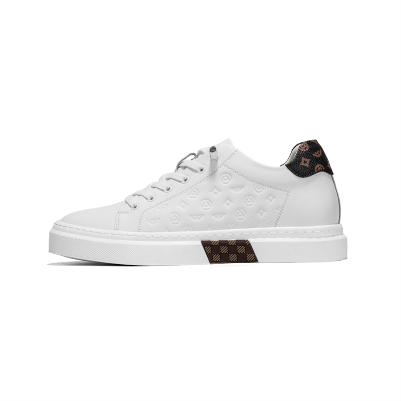 

Низкие скейтерские кроссовки мужские SEPTWOLVES, белый Height Increasing (Sкоричневыйdard Leather Shoe Size)