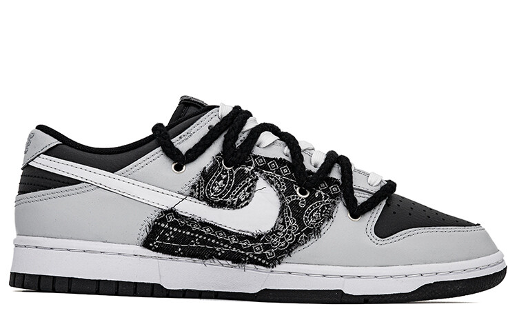 

Кроссовки Nike Dunk Skateboard Shoes Women's Low-Top Black White Gray