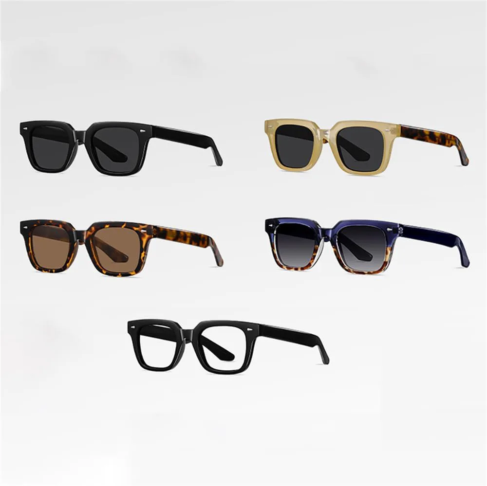 

Солнцезащитные очки с поляризацией из ацетата для женщин, очки для вождения для мужчин, защита от УФ-излучения UV400, леопардовый синий цвет VFDHN, Black