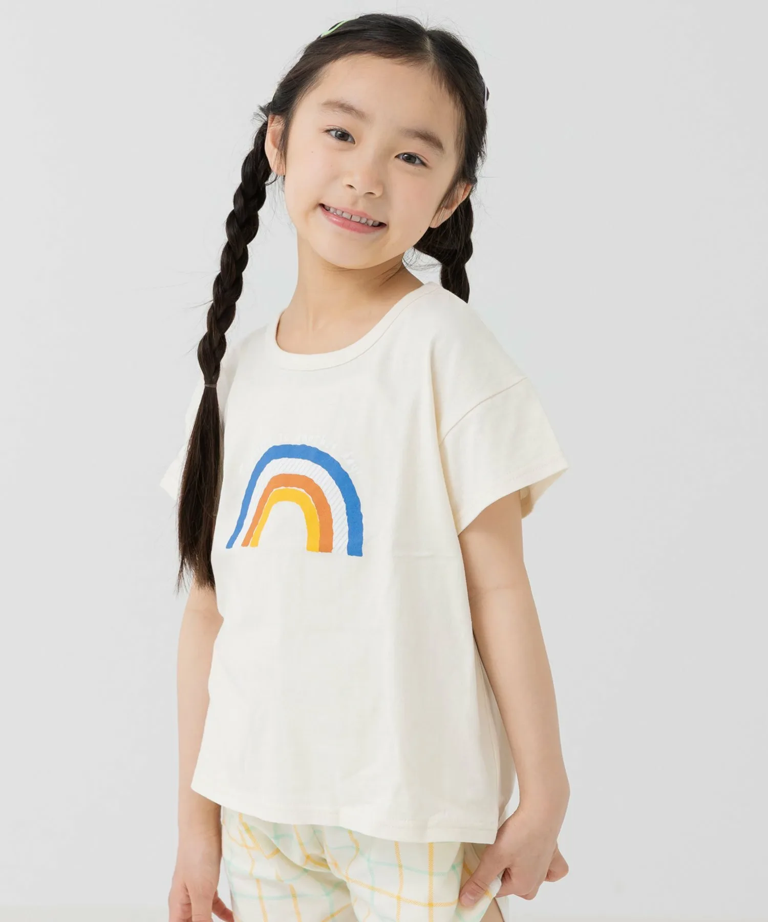 Футболка с коротким рукавом и принтом Chil2, Rainbow/Cream