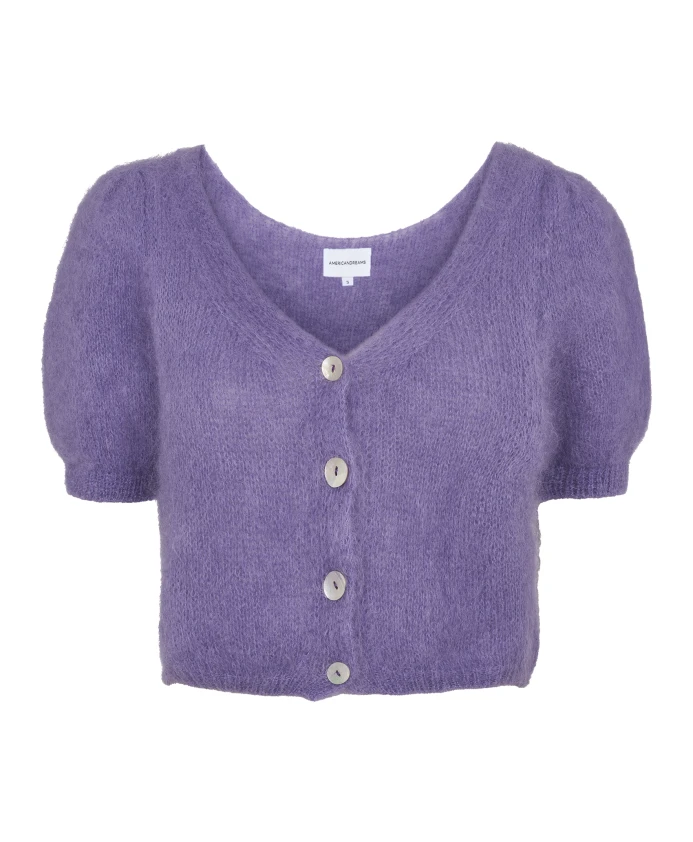 

Сиреневый кардиган с V-образным вырезом Americandreams, фиолетовый