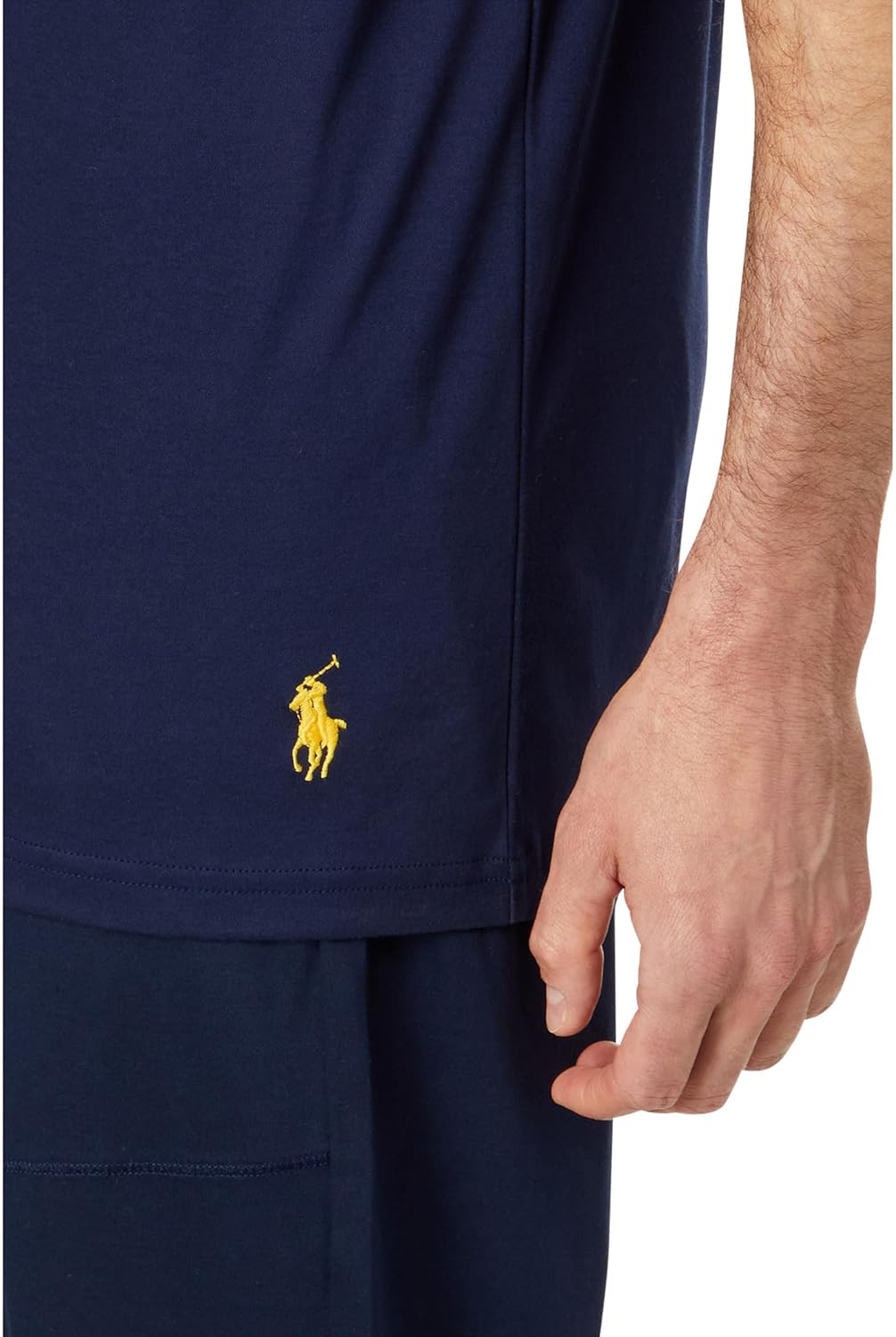 POLO RALPH LAUREN Мужская мерсеризованная хлопковая ночная футболка, Cruise Navy — фото 3