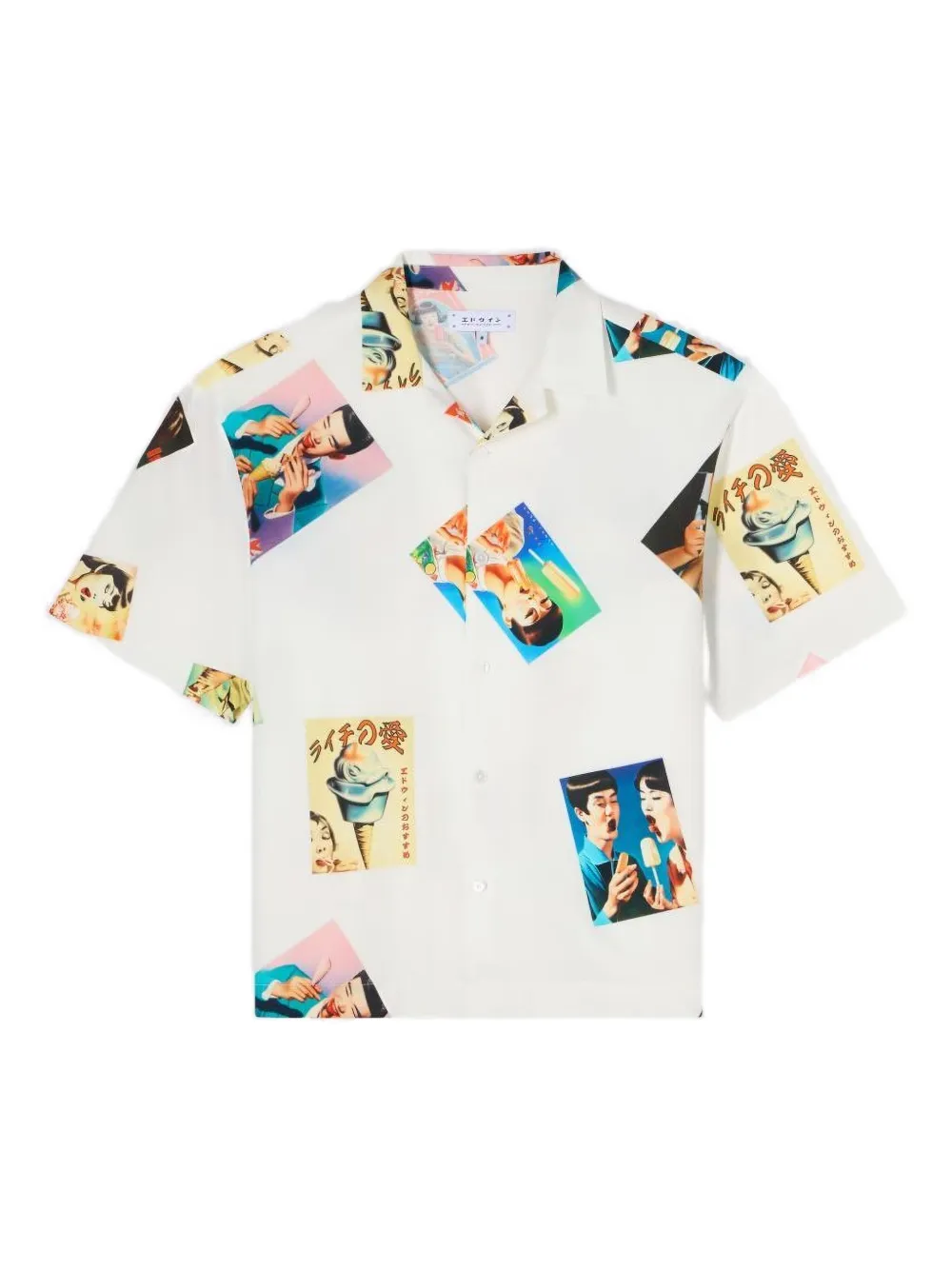 

Рубашка с короткими рукавами и принтом Edwin, белый