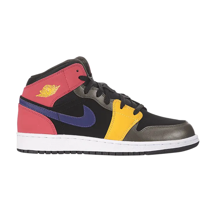 

Кроссовки Air Jordan Air Jordan 1 Mid GS 'Multi-Color', черный