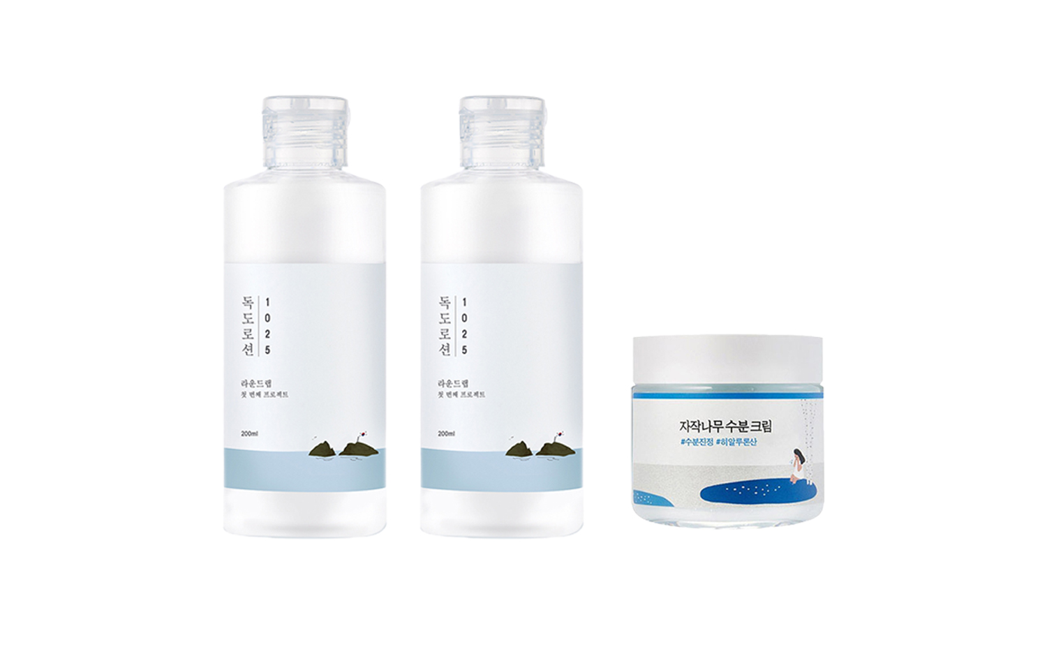 

Набор уходовой косметики Dokdo Emulsion увлажняющий, освежающий, восстанавливающий, гидратирующий вода 200мл+эмульсия 200мл ROUND LAB