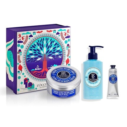 

L'Occitane Набор крема для тела, крема для душа и крема для рук с ши - Уход за чувствительной кожей - Рождественский подарочный набор для женщин