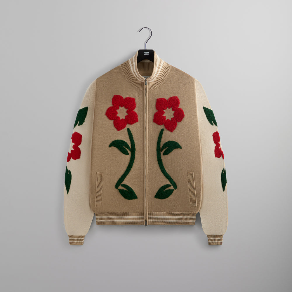 

Свитер Kith Floral Crest Wyona Full Zip Sweater, цвет Canvas