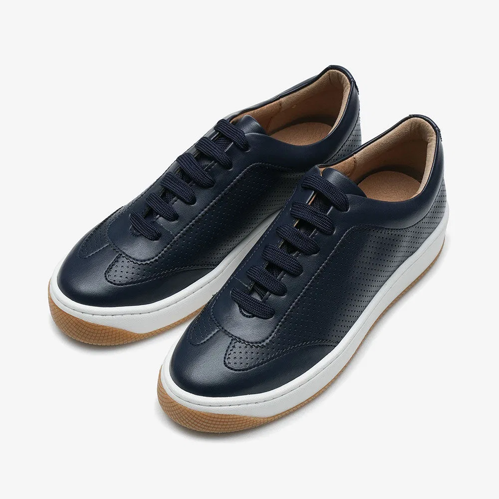 Мужские низкие винтажные кеды Limited Baskets тёмно-синие от Bensimon — фото 2