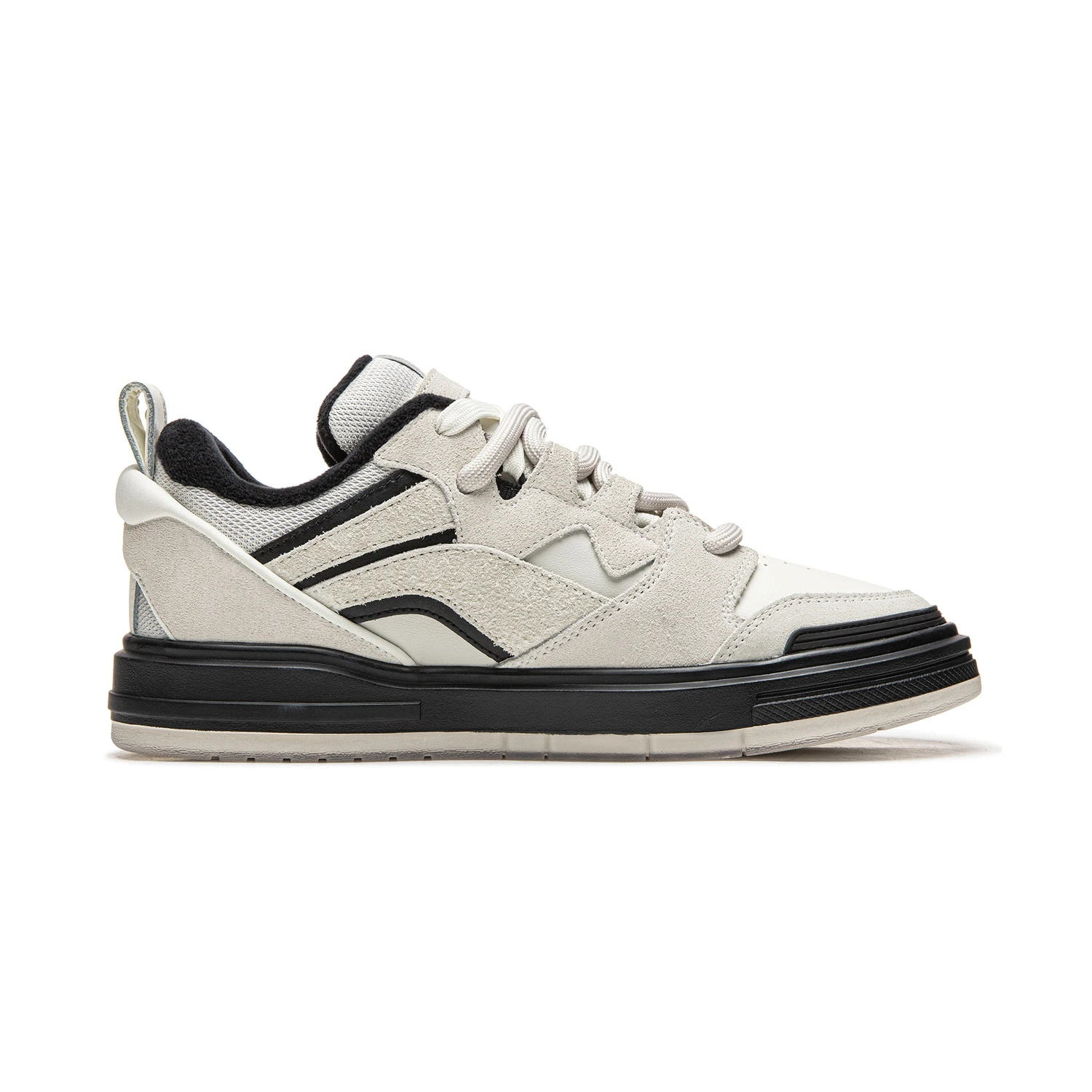 Li Ning Thermal Abrasion Resistant Slip Resistant Mid top Skateboard Shoes Men's Li-Ning, айвори/белый birch серый — фото 3