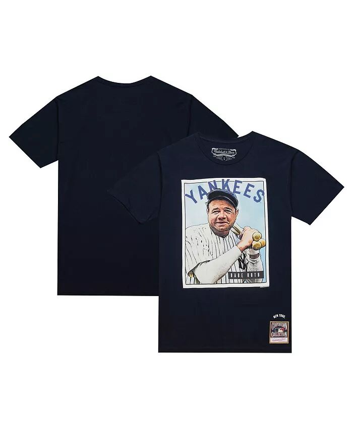 

Мужская футболка Babe Ruth Navy New York Yankees Cooperstown Collection Collectors Connection Mitchell & Ness