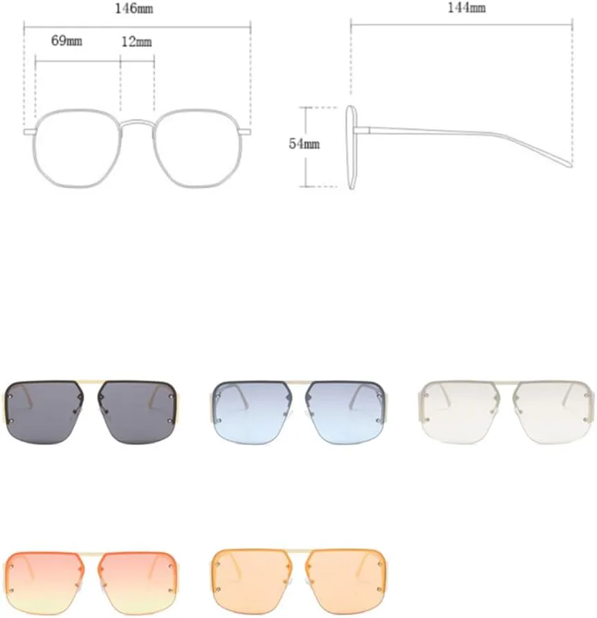 

Женские солнцезащитные очки в полуободковой оправе с полой внутренней частью, большого размера, с градиентным цветовым зеркальным покрытием DSVIGF, Silver