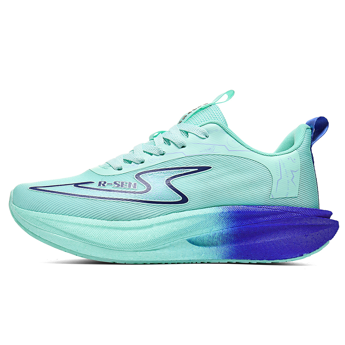 

REPUSEN Износостойкие противоскользящие городские кроссовки для комьютинга унисекс циан, цвет Cyan