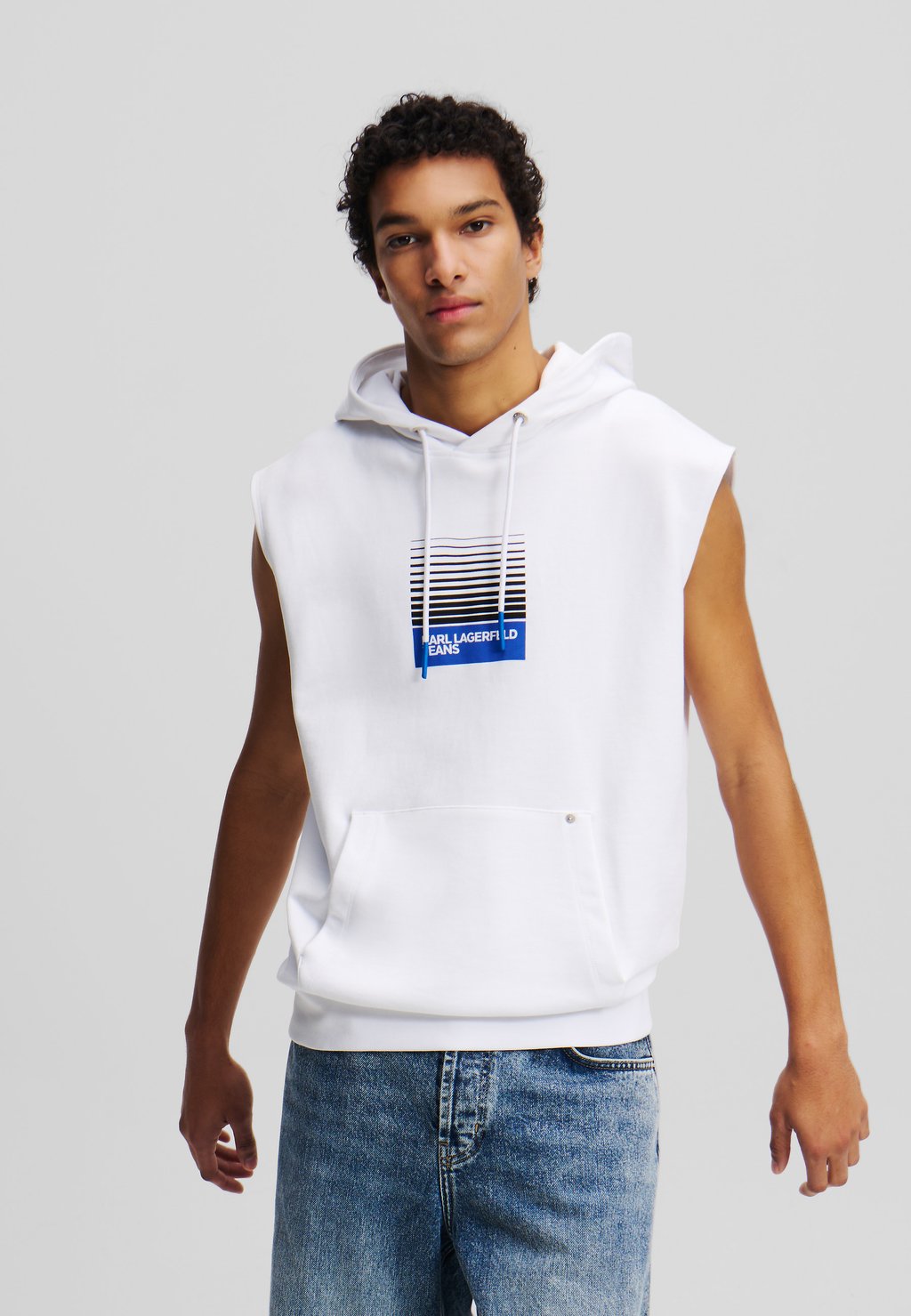 

Толстовка BOX FADE LOGO Karl Lagerfeld Jeans, белый