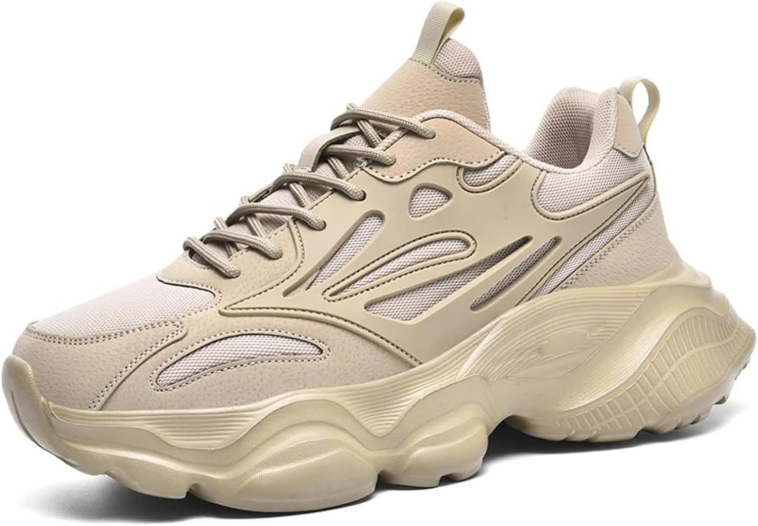 

Ретро-кроссовки на массивной платформе для мужчин и женщин, модная повседневная нескользящая прочная обувь для прогулок и походов Macefil, хаки