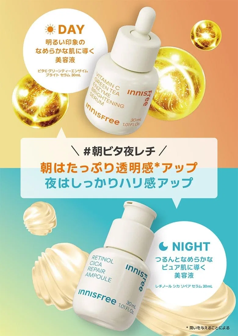 Сыворотка Innisfree — Осветляющая Vita C Green Tea Enzyme Bright Serum, 30 мл — фото 2