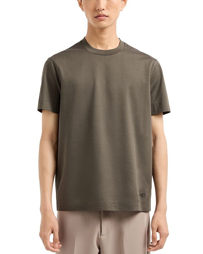 

Футболка Emporio Armani из хлопкового джерси с жаккардовым мотивом по всей поверхности, зеленый