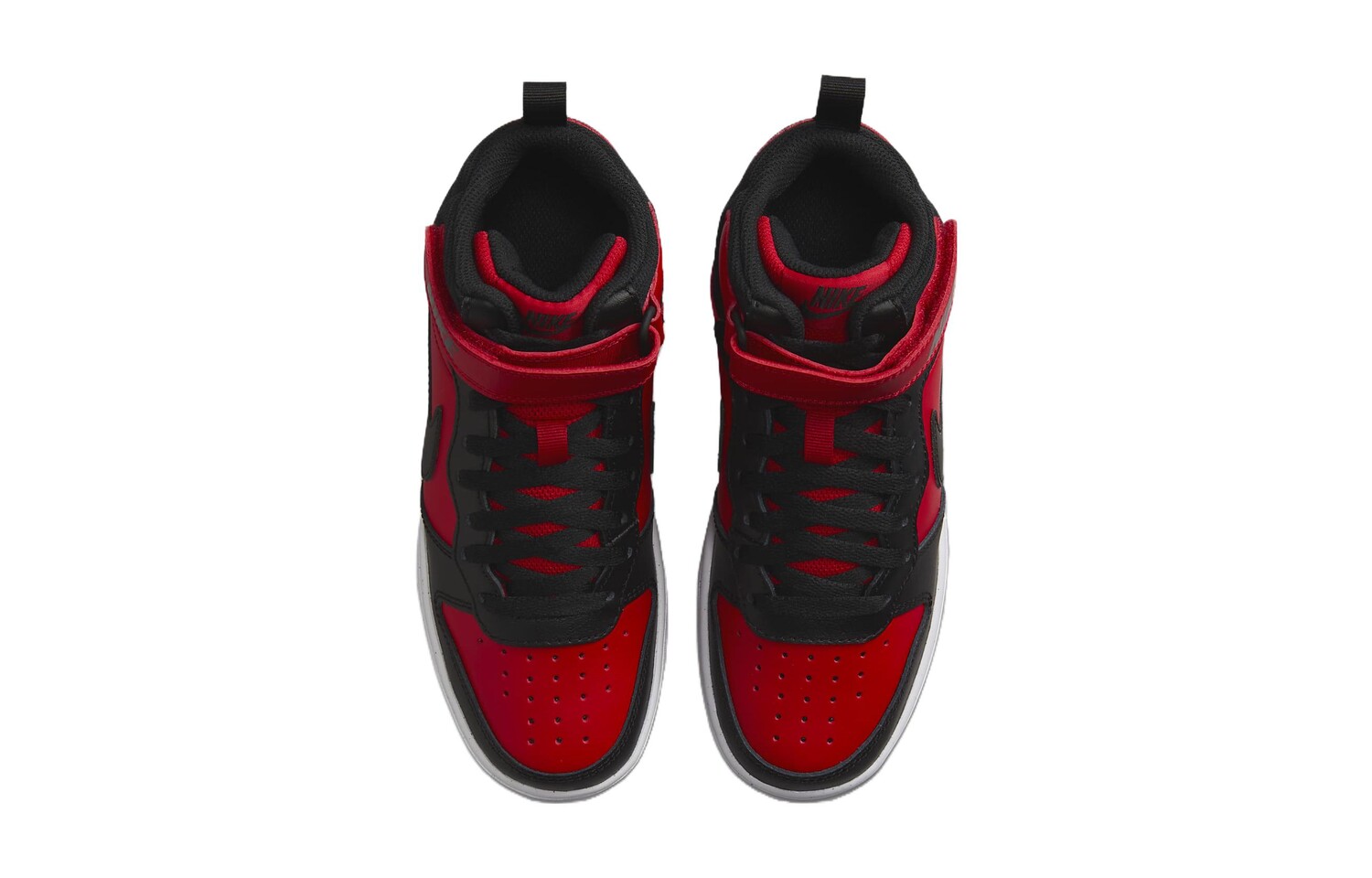 Court Borough Mid 2 GS «Черный университетский красный» Nike, красный/черный — фото 4