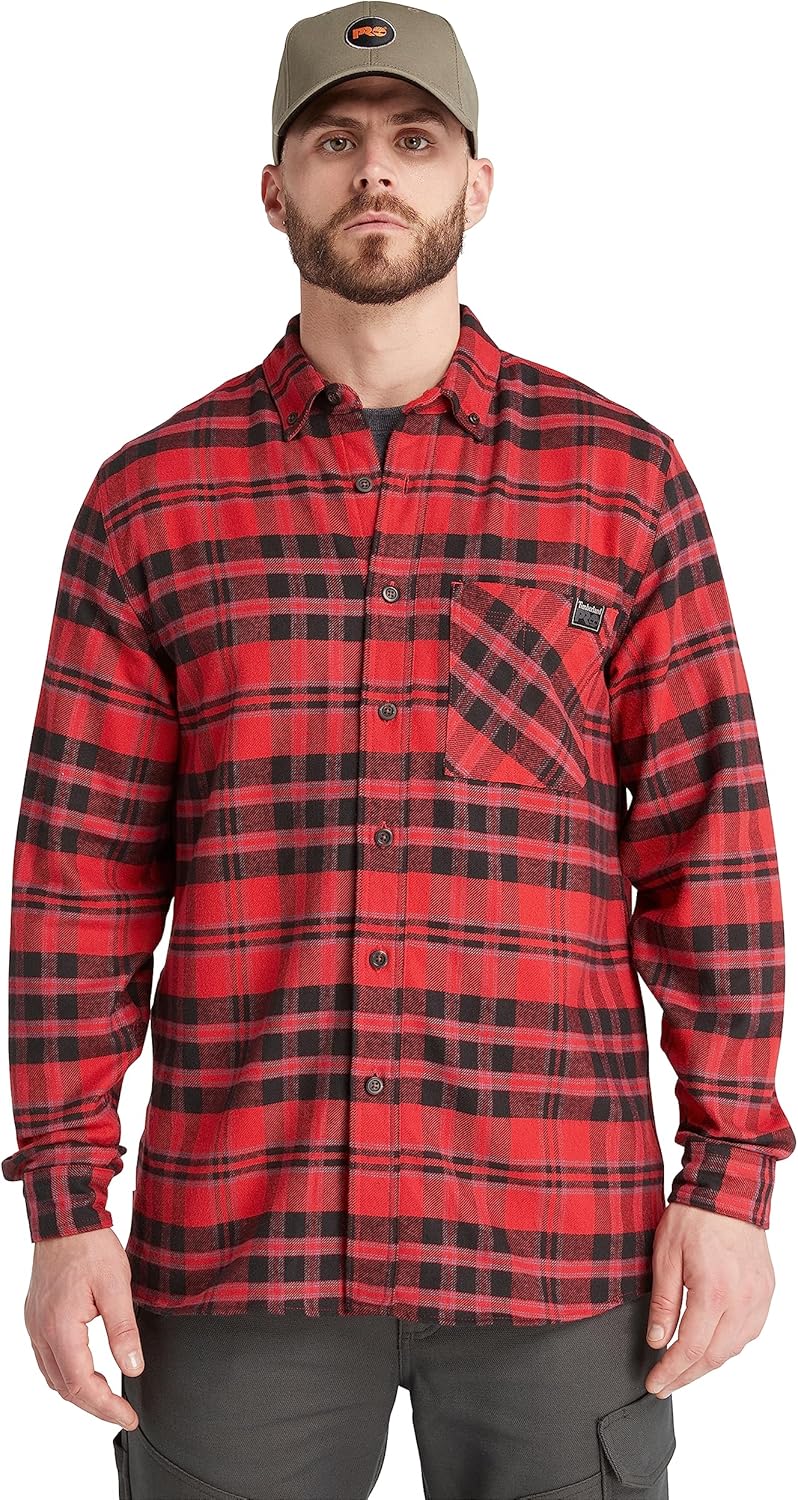 

Timberland PRO мужская фланелевая рубашка Midweight Woodfort A6D4T, Chili Pepper Yd