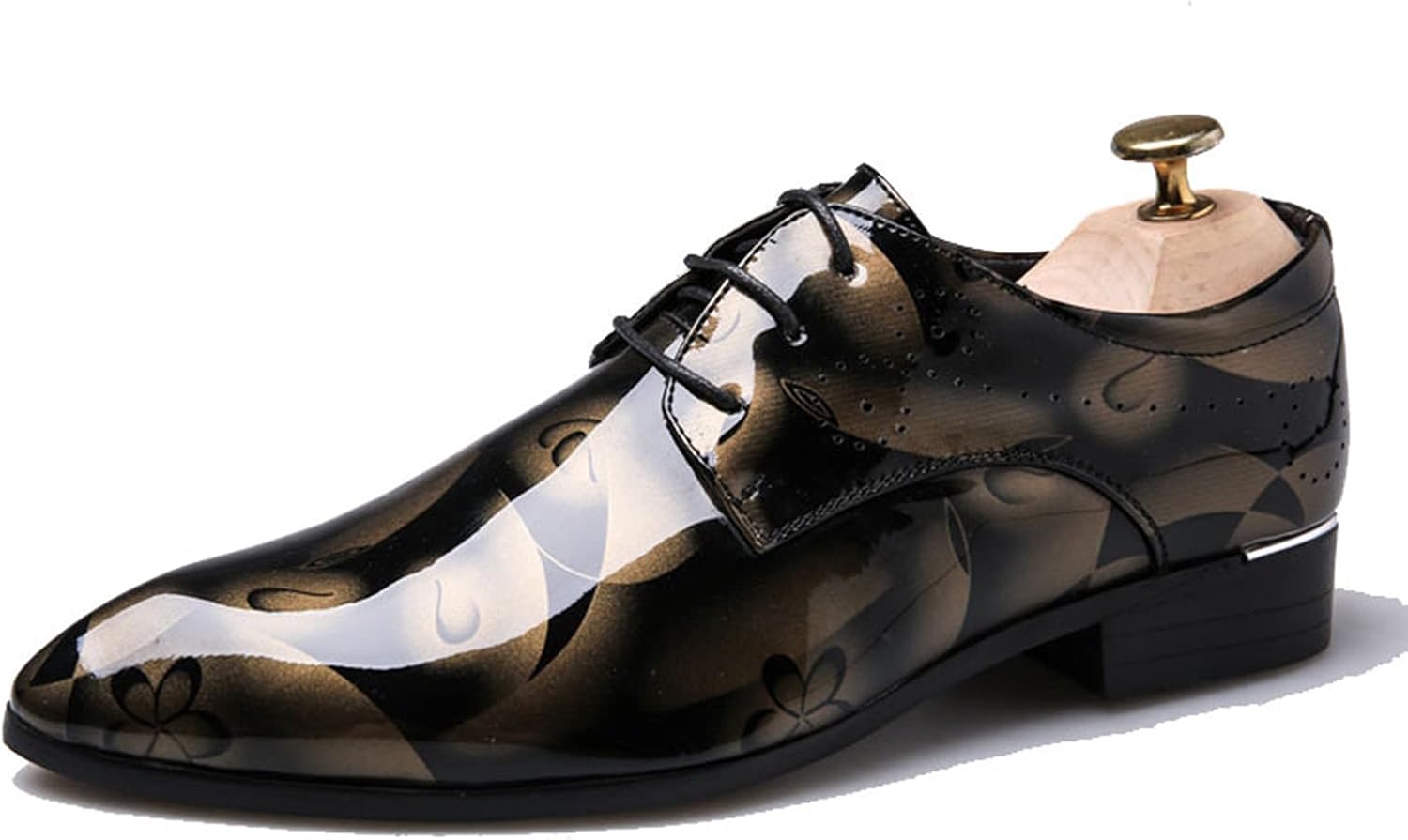 

Мужские туфли-дерби, деловые туфли-оксфорды, броги, кожаные мужские туфли на шнуровке, туфли-монки, формальные свадебные туфли, коричневые - US10/UK9/EU43 Wknbeu