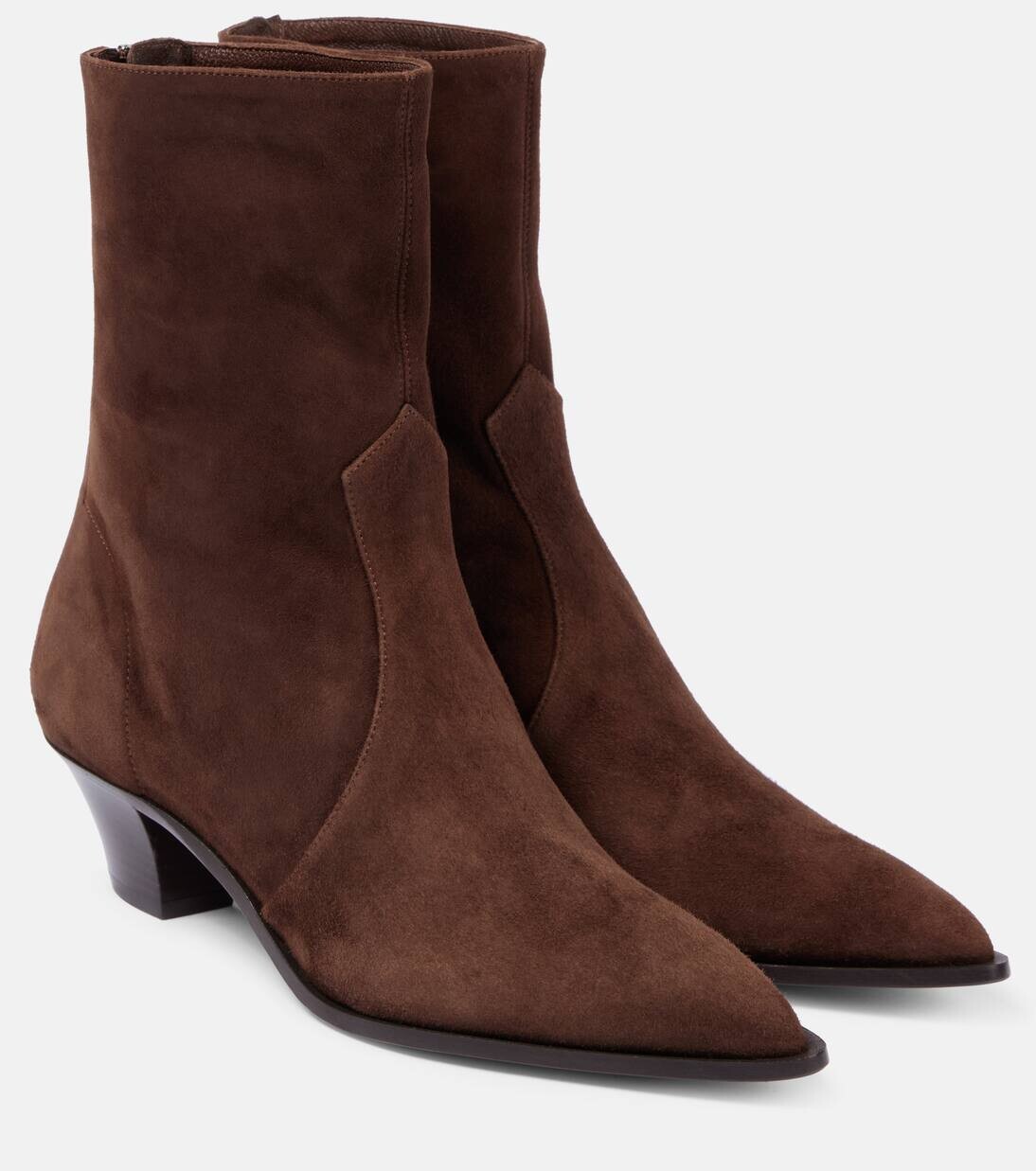 Ботильоны из замши Brunswick Aquazzura, цвет espresso