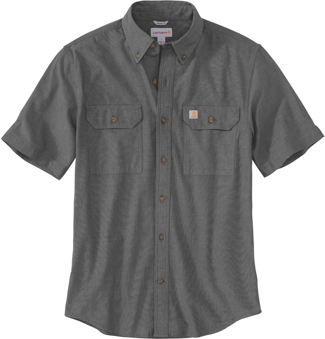 

Рубашка Carhartt Loose Fit Midweight Chambray Short Sleeve Shirt, цвет Charcoal