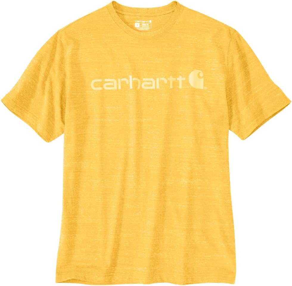 

Мужская футболка Carhartt с коротким рукавом и большим фирменным логотипом, Solar Yellow Snow Heather, Белый, Мужская футболка Carhartt с коротким рукавом и большим фирменным логотипом, Solar Yellow Snow Heather