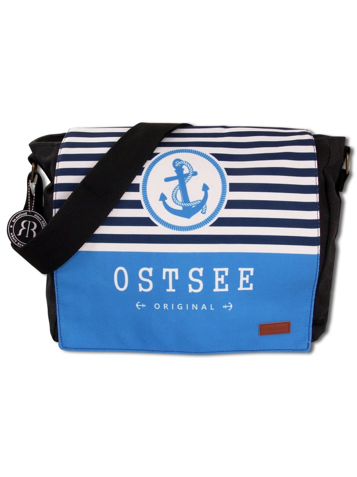 

Наплечная сумка Robin Ruth Umhängetasche schwarz, hellblau ca. 34cm