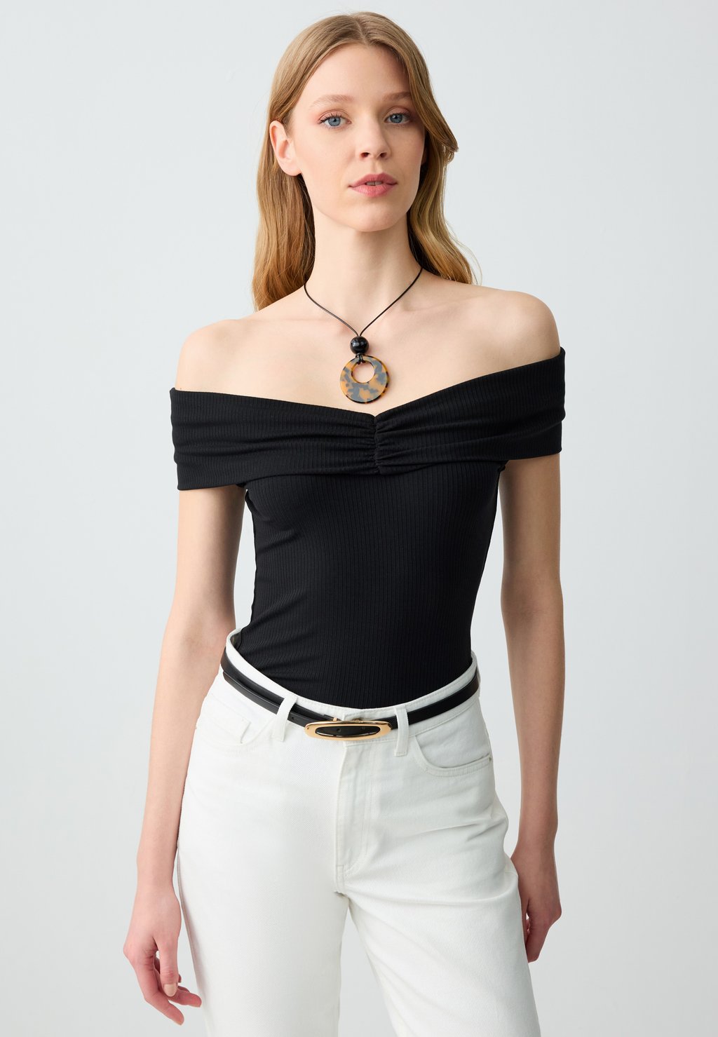 

Футболка с принтом SLIM FIT BAROT COLLAR Jimmy Key, черный