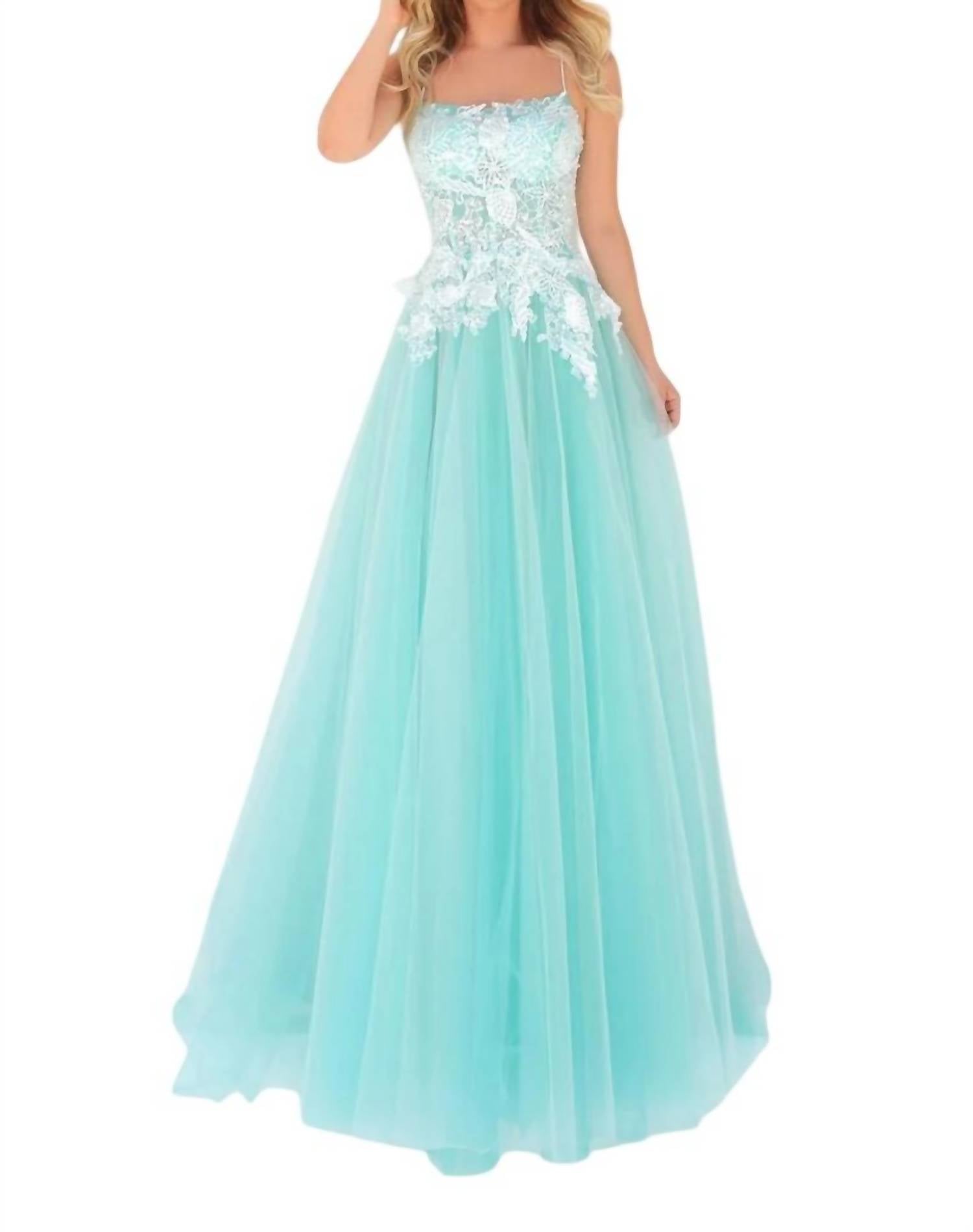 

Платье Melodie из тюля в цвете аква Tarik Ediz, Aqua