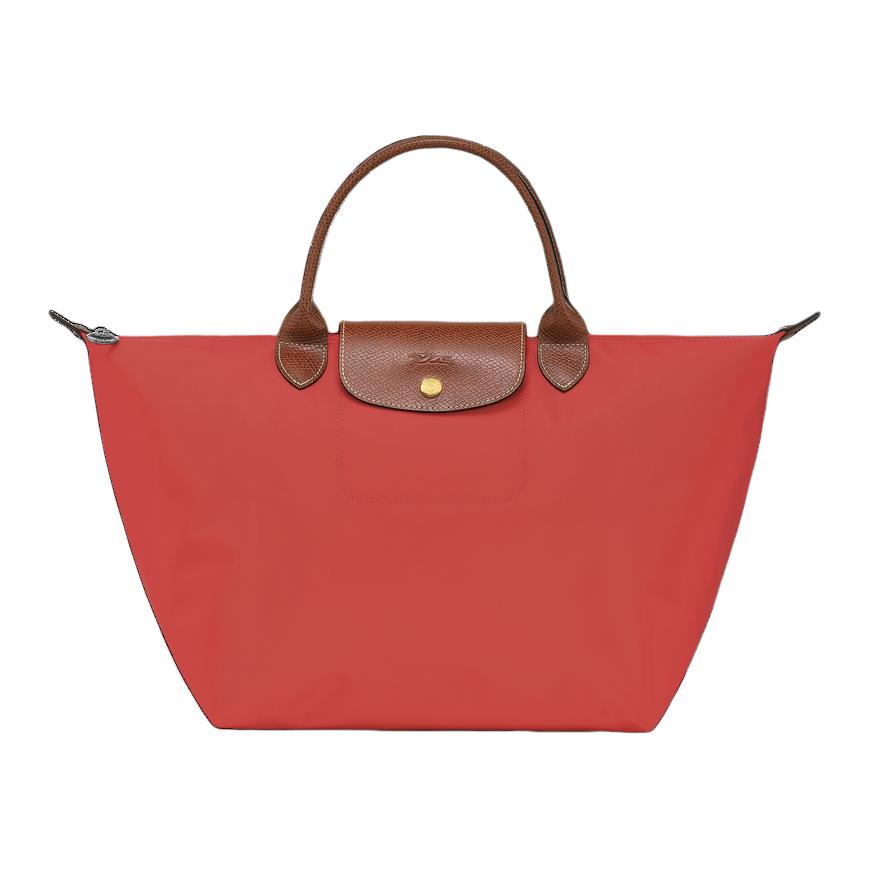 

LONGCHAMP Переработанная холщовая сумка-шоппер, Tomato Red