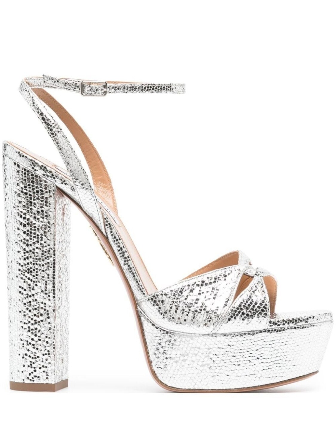 

Aquazzura босоножки Sinner Plateau 140 на платформе, серебристый