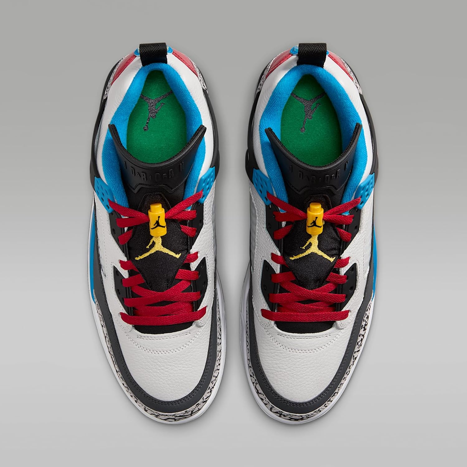 Мужские кроссовки Jordan Spizike Low SE (IM7425-004, Нейтрально-серый/Желтый Varsity/Синий Surf) — фото 4