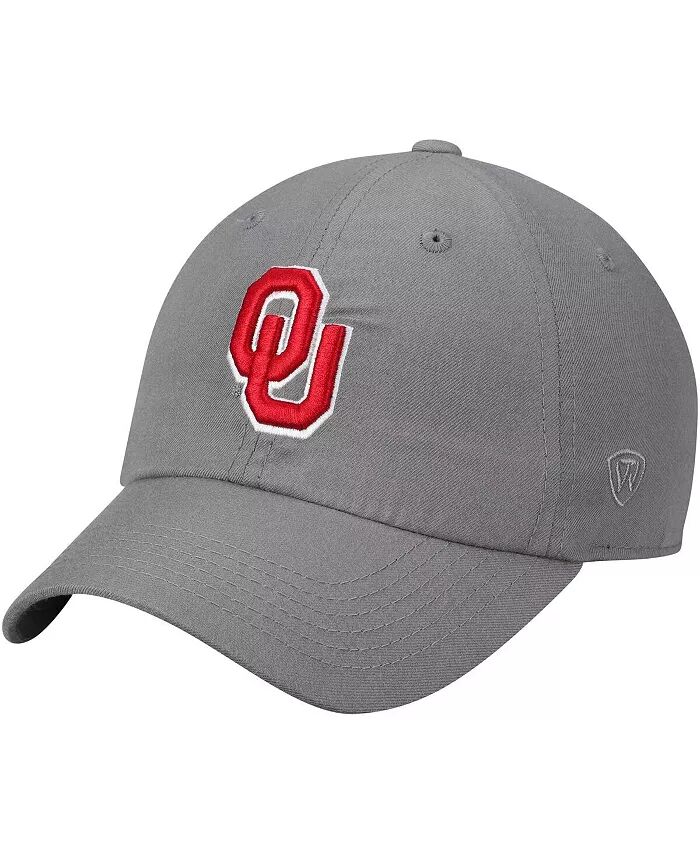 

Мужская серая шапка Oklahoma Sooners Primary Logo Staple Adjustable Top of the World