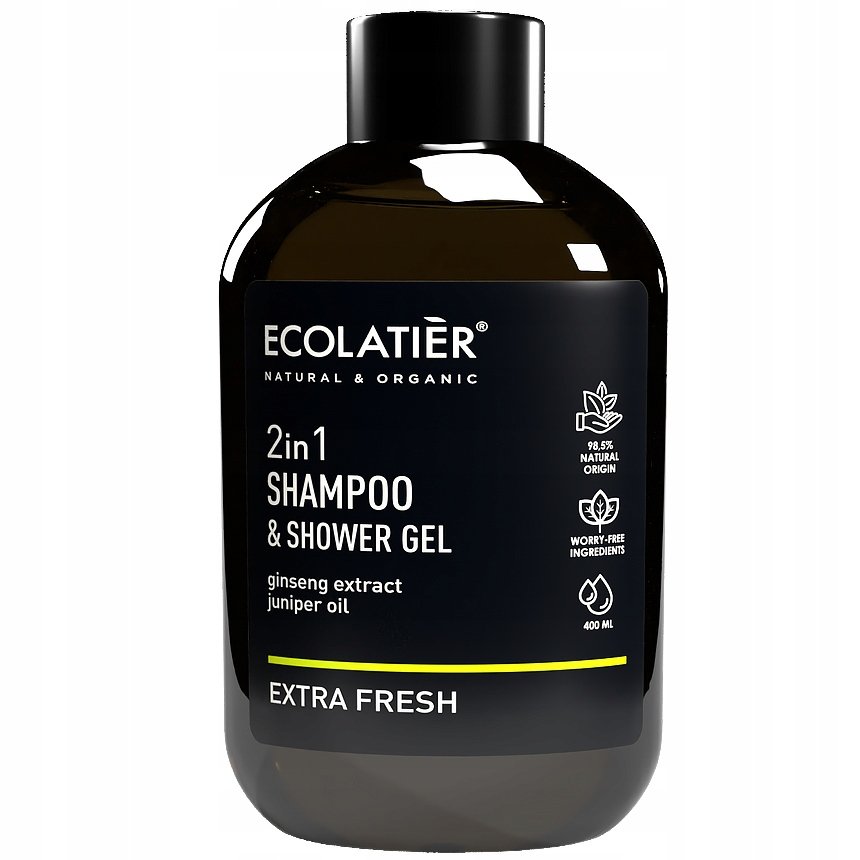 

Шампунь для волос и гель для душа ECOLATIER Extra Fresh 400 мл