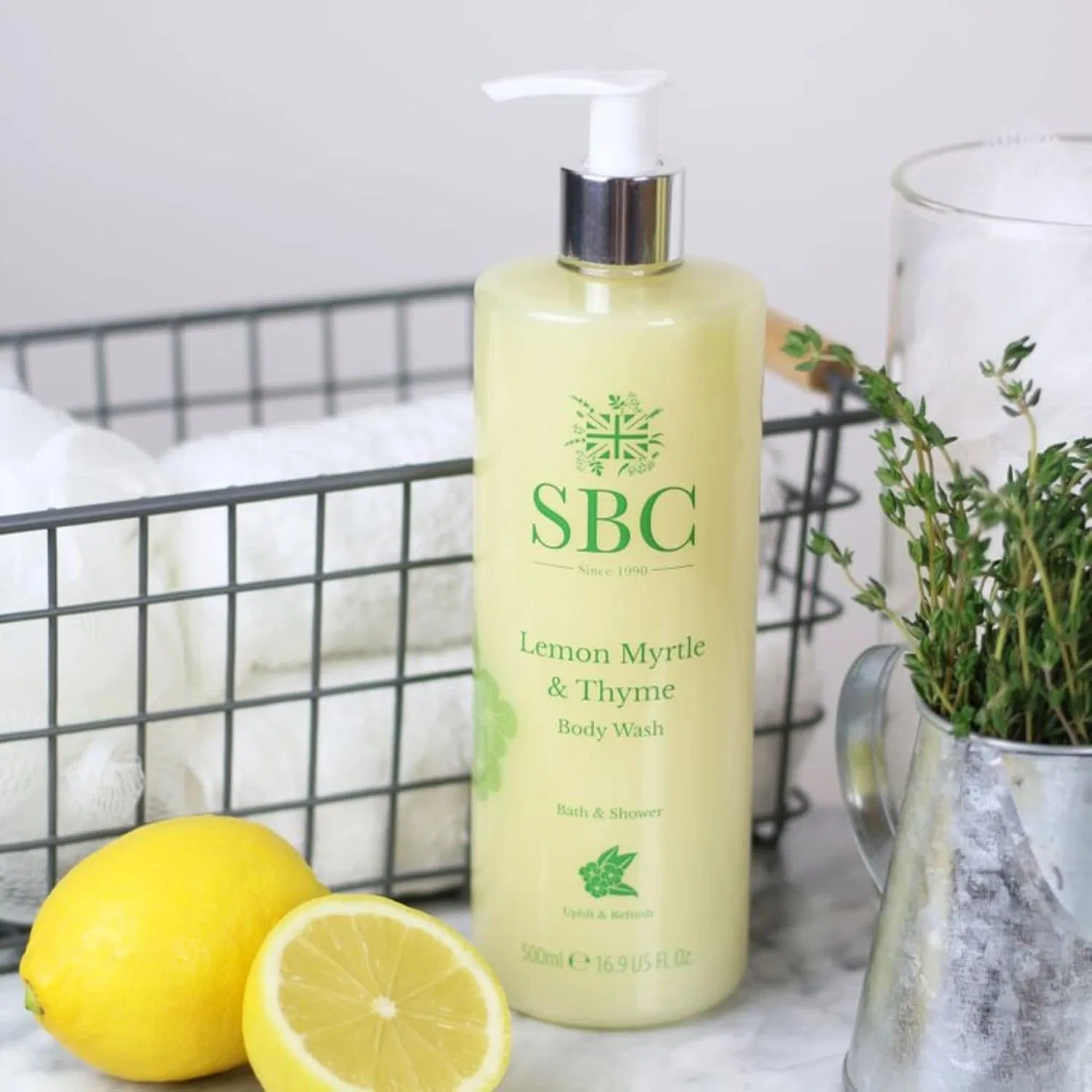 Увлажняющий гель для душа SBC Skincare с лимонным миртом и тимьяном, 500 мл Sbc — фото 2