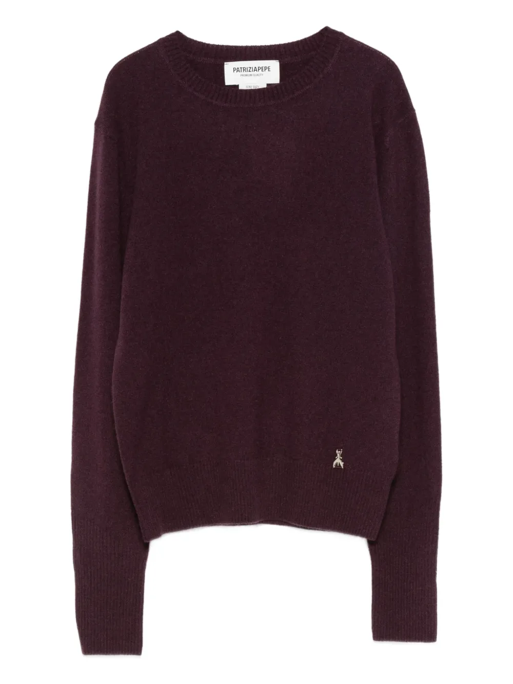 

Кашемировый свитер с логотипом Patrizia Pepe, фиолетовый