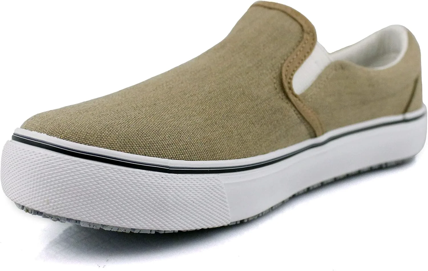 Laforst Mens Sunbrella Cotton Upper Nonslip Slip On Flat Fashion Shoes, хаки — фото 3